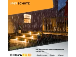 ENOVALITE LED Bodenleuchte Gartenstrahler 6er Set 6x7W 6x490lm IP67 Warmweiß Bodeneinbauleuchte