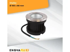 ENOVALITE LED Bodenleuchte Gartenstrahler 6er Set 6x7W 6x490lm IP67 Warmweiß Bodeneinbauleuchte