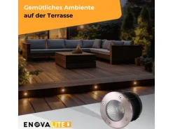 ENOVALITE LED Bodenleuchte Gartenstrahler 6er Set 6x7W 6x490lm IP67 Warmweiß Bodeneinbauleuchte