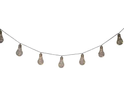 10er-LED-Solar-Lichterkette Glühbirne 7,60 m Schwarz