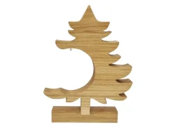 Erst-Holz Dekobaum Dekoweihnachtsbaum Baum mit Kleinen Haken Eichenholz 29,5 cm