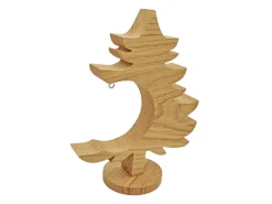 Erst-Holz Dekobaum Dekoweihnachtsbaum Baum mit Kleinen Haken Eichenholz 29,5 cm