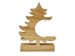 Erst-Holz Dekobaum Dekoweihnachtsbaum Baum mit Kleinen Haken Eichenholz 16 cm