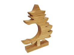 Erst-Holz Dekobaum Dekoweihnachtsbaum Baum mit Kleinen Haken Eichenholz 16 cm