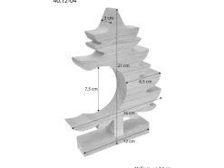 Erst-Holz Dekobaum Dekoweihnachtsbaum Baum mit Kleinen Haken Eichenholz 16 cm