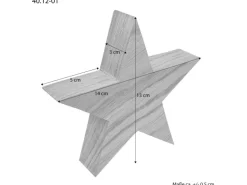 Erst-Holz Holzsterne aus Eiche Weihnachtsdekoration Stern Eiche 13 cm