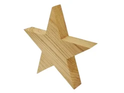 Erst-Holz Holzsterne aus Eiche Weihnachtsdekoration Stern Eiche 13 cm