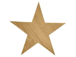 Erst-Holz Holzsterne aus Eiche Weihnachtsdekoration Stern Eiche 13 cm