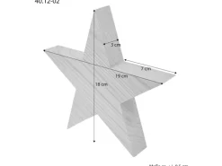 Erst-Holz Holzsterne aus Eiche Weihnachtsdekoration Stern Eiche 18 cm