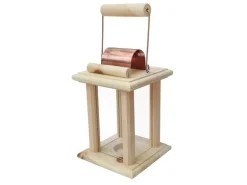 Erst-Holz Schöne Zirbenholzlaterne für Innenräume und Draußen als Dekoration