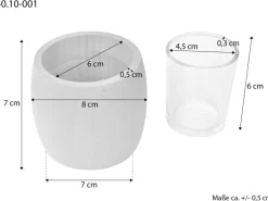 Erst-Holz Zirben Teelichthalter mit Glas und Ausschnitt Stern 3er Set