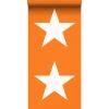 ESTAhome Tapete Sterne Orange und Weiß 53 cm x 10,05 m 115873