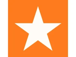 ESTAhome Tapete Sterne Orange und Weiß 53 cm x 10,05 m 115873