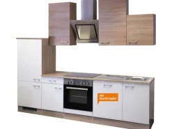 Flex-Well Classic Küchenzeile Florida 280 cm Sonoma Eiche-Weiß-Sonoma Eiche