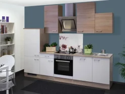 Flex-Well Classic Küchenzeile Florida 280 cm Sonoma Eiche-Weiß-Sonoma Eiche
