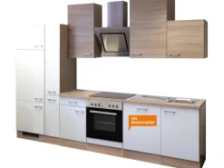 Flex-Well Classic Küchenzeile Florida 310 cm Sonoma Eiche-Weiß