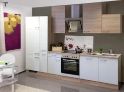 Flex-Well Classic Küchenzeile Florida 310 cm Sonoma Eiche-Weiß