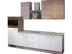 Flex-Well Classic Küchenzeile Florida 270 cm Weiß-Sonoma Eiche Nachbildung