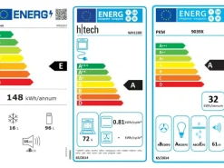 Flex-Well Exclusiv Küchenzeile Capri 220 cm Schwarz Matt-Endgrain Oak