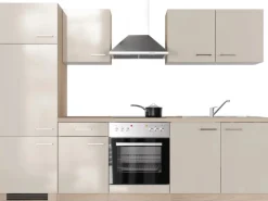 Flex-Well Exclusiv Küchenzeile Orlando 270 cm Kaschmir Glanz - Sonoma Eiche