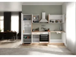 Flex-Well Exclusiv Küchenzeile Orlando 270 cm Kaschmir Glanz - Sonoma Eiche