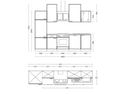 Flex-Well Exclusiv Küchenzeile Valero 310 cm Hochglanz Weiß-Sonoma Eiche