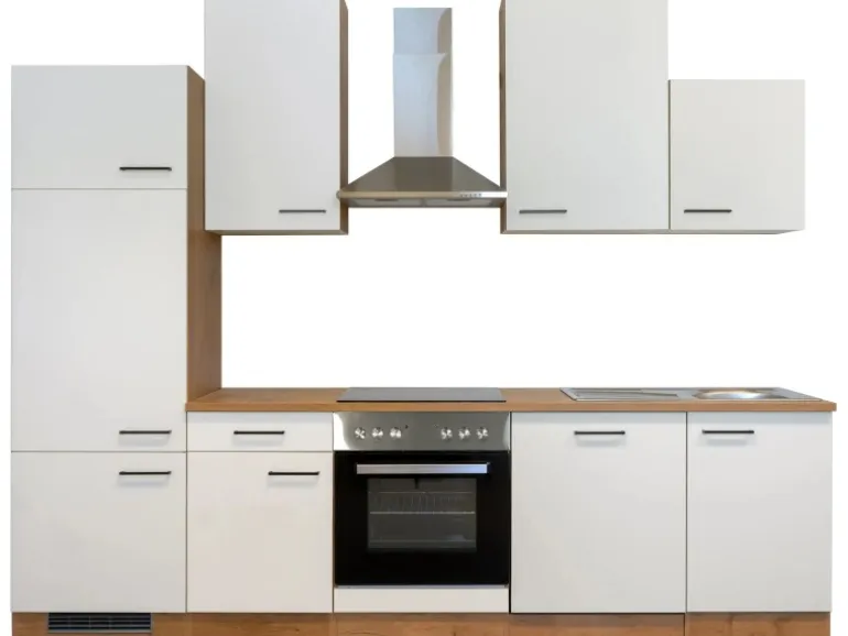 Flex-Well Exclusiv Küchenzeile Vintea 280 cm Magnolia-Lancelot Oak