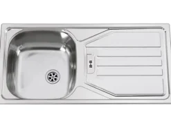 Flex-Well Exclusiv Küchenzeile Lund 310 cm Lichtgrau glänzend-Rauchgrau