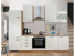 Flex-Well Exclusiv Küchenzeile Vintea 280 cm Magnolia-Lancelot Oak