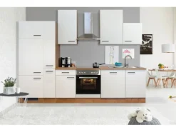 Flex-Well Exclusiv Küchenzeile Vintea 310 cm Magnolia-Lancelot Oak