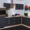 Flex-Well Exclusiv Winkelküche Lara 280 x 170 cm Anthrazit Matt-San Remo Eiche
