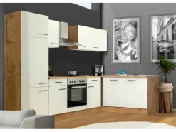 Flex-Well Exclusiv Winkelküche Vintea 280x170 cm Magnolia-Lancelot Oak