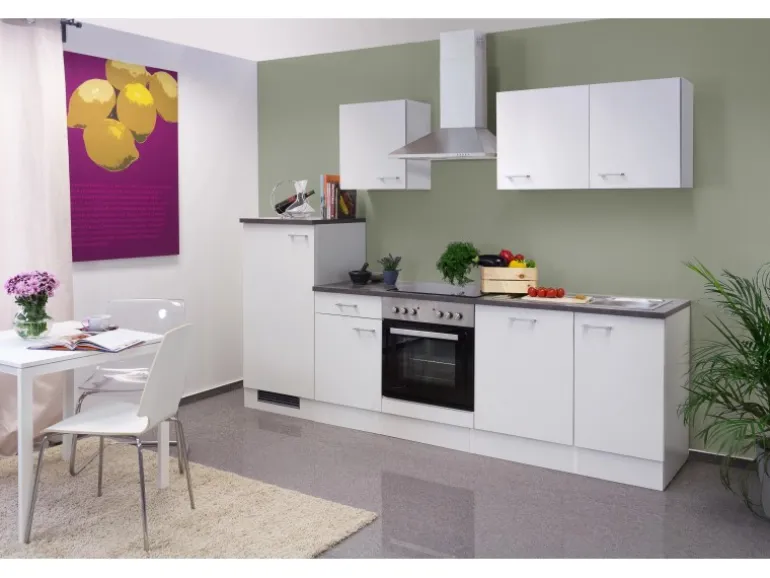 Flex-Well Küchenzeile Lucca 280 cm Weiß