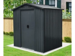 Floraworld Metall-Gerätehaus Anthrazit 1,8 m²