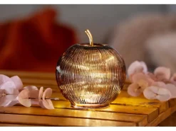 FlowerPower LED-Deko-Apfel Mela Braun