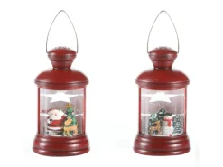 FlowerPower LED-Schneelaterne Levi 2-fach sortiert Ø 10 cm x 18 cm Kunststopff