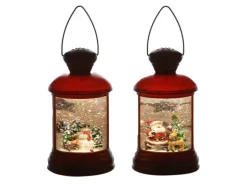 FlowerPower LED-Schneelaterne Levi 2-fach sortiert Ø 10 cm x 18 cm Kunststopff