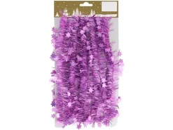 Foliengirlande mit Sternen Rosa 270 cm