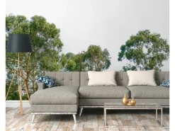 Fototapete Bäume Himmel Grün Braun 3,50 m x 2,55 m FSC®