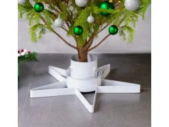 furnicato Christbaumständer Weiß 47x47x13,5 cm