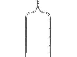 furnicato Gartenbögen 2 Stk. Schwarz 120x38x260 cm Stahl