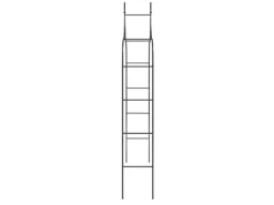 furnicato Gartenbögen 2 Stk. Schwarz 120x38x260 cm Stahl