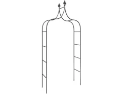 furnicato Gartenbögen 2 Stk. Schwarz 120x38x260 cm Stahl