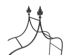 furnicato Gartenbögen 2 Stk. Schwarz 120x38x260 cm Stahl