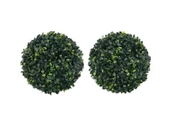 furnicato Künstliche Buchsbaumkugeln 2 Stk. 45 cm