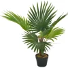 furnicato Künstliche Pflanze Palme mit Topf Grün 70 cm