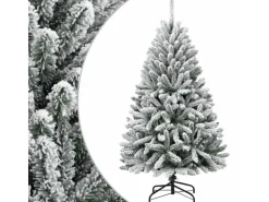 furnicato Künstlicher Weihnachtsbaum Klappbar Beschneit 120 cm