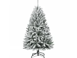 furnicato Künstlicher Weihnachtsbaum Klappbar Beschneit 120 cm