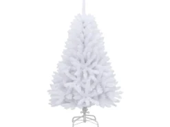 furnicato Künstlicher Weihnachtsbaum Klappbar mit Ständer Weiß 120 cm