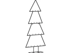 furnicato Metall-Weihnachtsbaum für Dekorationen Schwarz 90 cm
